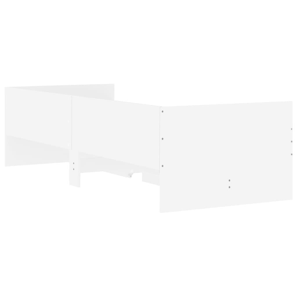 Bettgestell mit Schubladen Weiß 90x200 cm