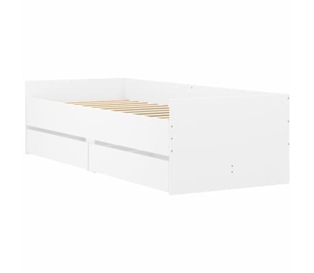 vidaXL Cadre de lit sans matelas blanc 75x190 cm