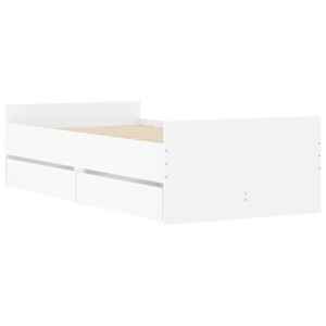 Rám postele se zásuvkami bílý 100 x 200 cm - obrázek 4
