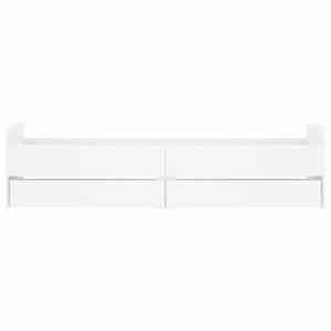 Rám postele se zásuvkami bílý 100 x 200 cm - obrázek 6