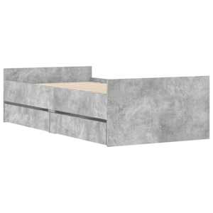 Rám postele se zásuvkami betonově šedý 100 x 200 cm - obrázek 4