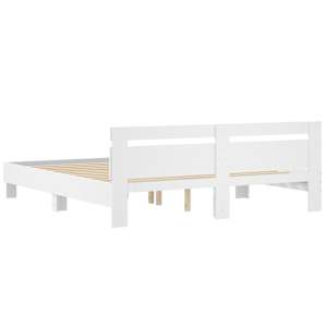 Rám postele s čelem bílý 180 x 200 cm kompozitní dřevo - obrázek 7