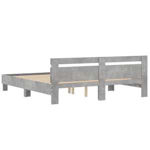 Rám postele s čelem betonově šedý 180 x 200 cm kompozitní dřevo - obrázek 7