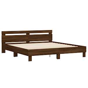 vidaXL Cadre de lit sans matelas ch&ecirc;ne marron 160x200 cm