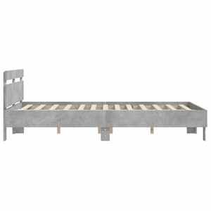 Rám postele s čelem betonově šedý 150 x 200 cm kompozitní dřevo - obrázek 6