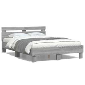 Rám postele s čelem šedý sonoma 120 x 200 cm kompozit - obrázek 2