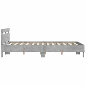 Rám postele s čelem betonově šedý 140 x 190 cm kompozitní dřevo - obrázek 6