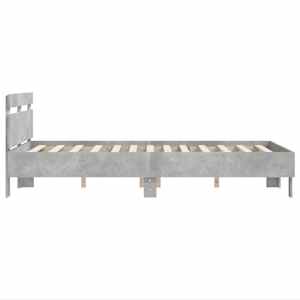 Rám postele s čelem betonově šedý 135 x 190 cm kompozitní dřevo - obrázek 6