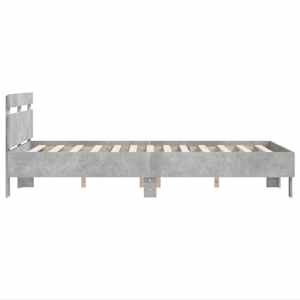 Rám postele s čelem betonově šedý 120 x 190 cm kompozitní dřevo - obrázek 6