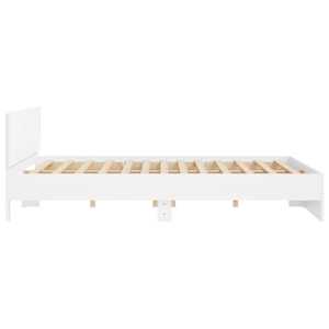 Rám postele s čelem bílý 200 x 200 cm - obrázek 6