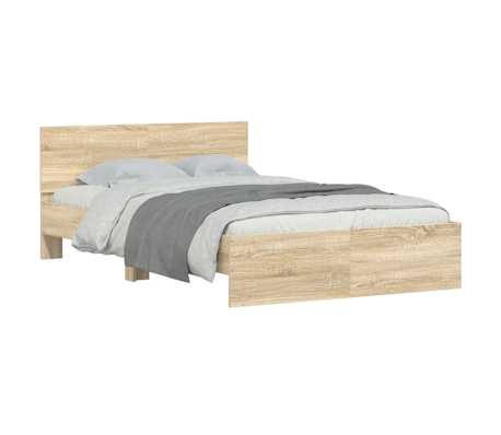 vidaXL Cadre de lit sans matelas ch&ecirc;ne sonoma 120x200 cm