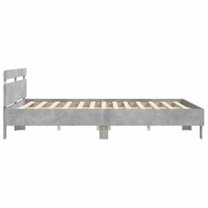 Rám postele s čelem a LED osvětlením betonově šedý 180 x 200 cm - obrázek 8