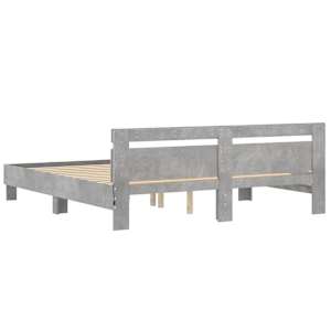 Rám postele s čelem a LED osvětlením betonově šedý 180 x 200 cm - obrázek 9