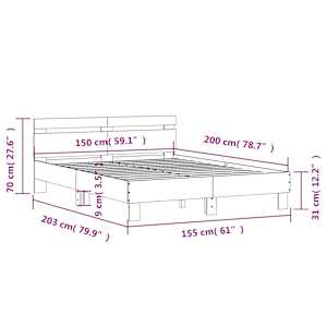 Rám postele s čelem a LED osvětlením dub sonoma 150 x 200 cm - obrázek 15
