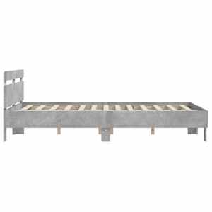 Rám postele s čelem a LED osvětlením betonově šedý 140 x 200 cm - obrázek 8
