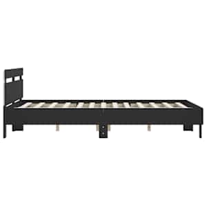 Rám postele s čelem a LED osvětlením černý 140 x 190 cm - obrázek 8