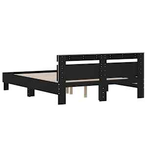 Rám postele s čelem a LED osvětlením černý 140 x 190 cm - obrázek 9