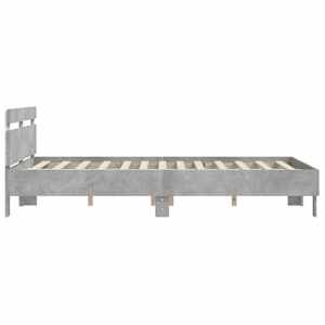 Rám postele s čelem a LED osvětlením betonově šedý 140 x 190 cm - obrázek 8