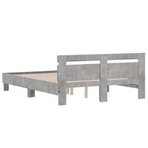 Rám postele s čelem a LED osvětlením betonově šedý 140 x 190 cm - obrázek 9