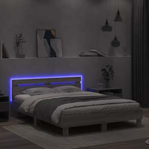 Rám postele s čelem a LED osvětlením šedý sonoma 140 x 190 cm - obrázek 4