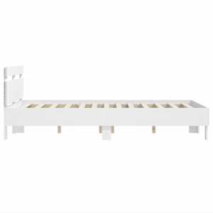 Rám postele s čelem a LED osvětlením bílý 135 x 190 cm - obrázek 8