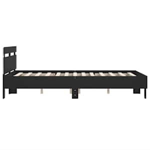 Rám postele s čelem a LED osvětlením černý 135 x 190 cm - obrázek 8