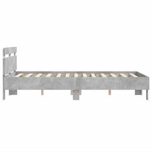 Rám postele s čelem a LED osvětlením betonově šedý 135 x 190 cm - obrázek 8