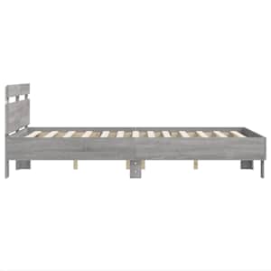 Rám postele s čelem a LED osvětlením šedý sonoma 135 x 190 cm - obrázek 8