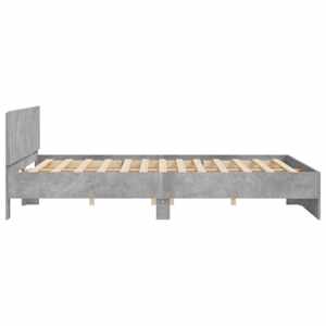Rám postele s čelem a LED osvětlením betonově šedý 200 x 200 cm - obrázek 8