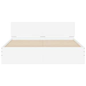 Rám postele s čelem a LED osvětlením bílý 160 x 200 cm - obrázek 7