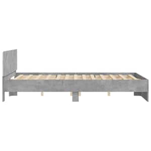 Rám postele s čelem a LED osvětlením betonově šedý 160 x 200 cm - obrázek 8