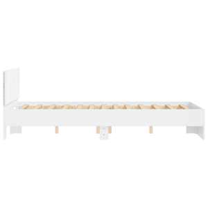 Rám postele s čelem a LED osvětlením bílý 140 x 190 cm - obrázek 8