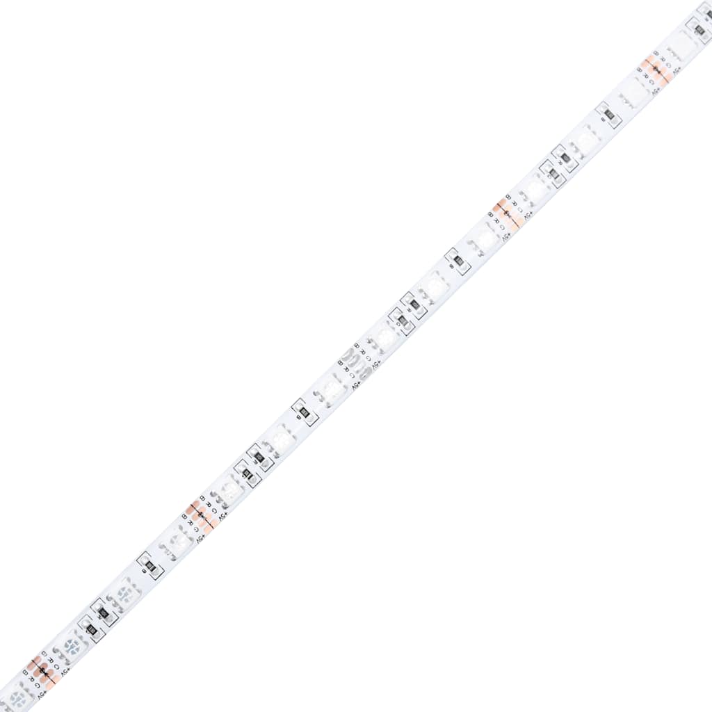 Füstös tölgy színű ágykeret fejtámlával és LED-del 140x190 cm 
