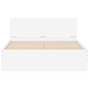 Rám postele s čelem a LED osvětlením bílý 135 x 190 cm - obrázek 7