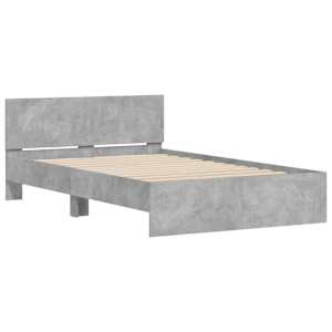 Rám postele s čelem a LED osvětlením betonově šedý 135 x 190 cm - obrázek 6