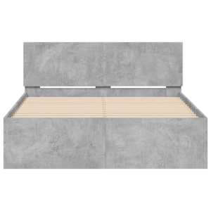 Rám postele s čelem a LED osvětlením betonově šedý 135 x 190 cm - obrázek 7