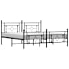 vidaXL metallist voodiraam peatsi ja jalutsiga, must, 183x213 cm