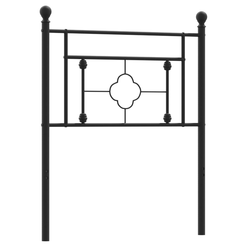 vidaXL Kovové čelo postele černé 75 cm