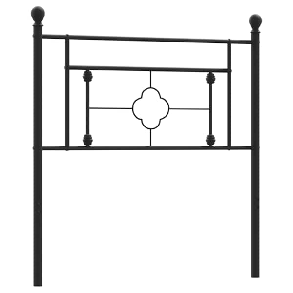 vidaXL metallist vahetatav voodipeats, must, 90 cm
