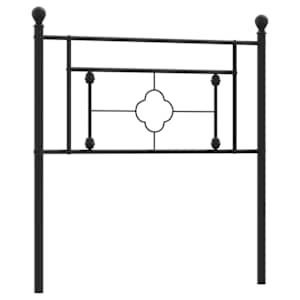 Kovové náhradní čelo postele černé 100 cm - obrázek 2