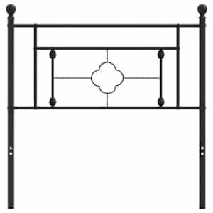 Kovové náhradní čelo postele černé 100 cm - obrázek 4