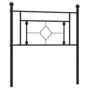 Kovové náhradní čelo postele černé 100 cm - obrázek 6