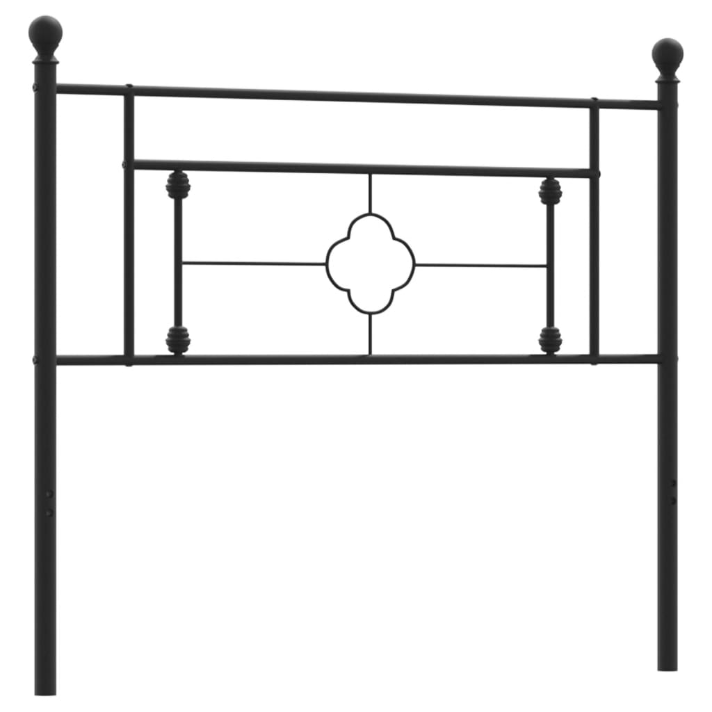 vidaXL Kovinsko posteljno vzglavje črno 107 cm