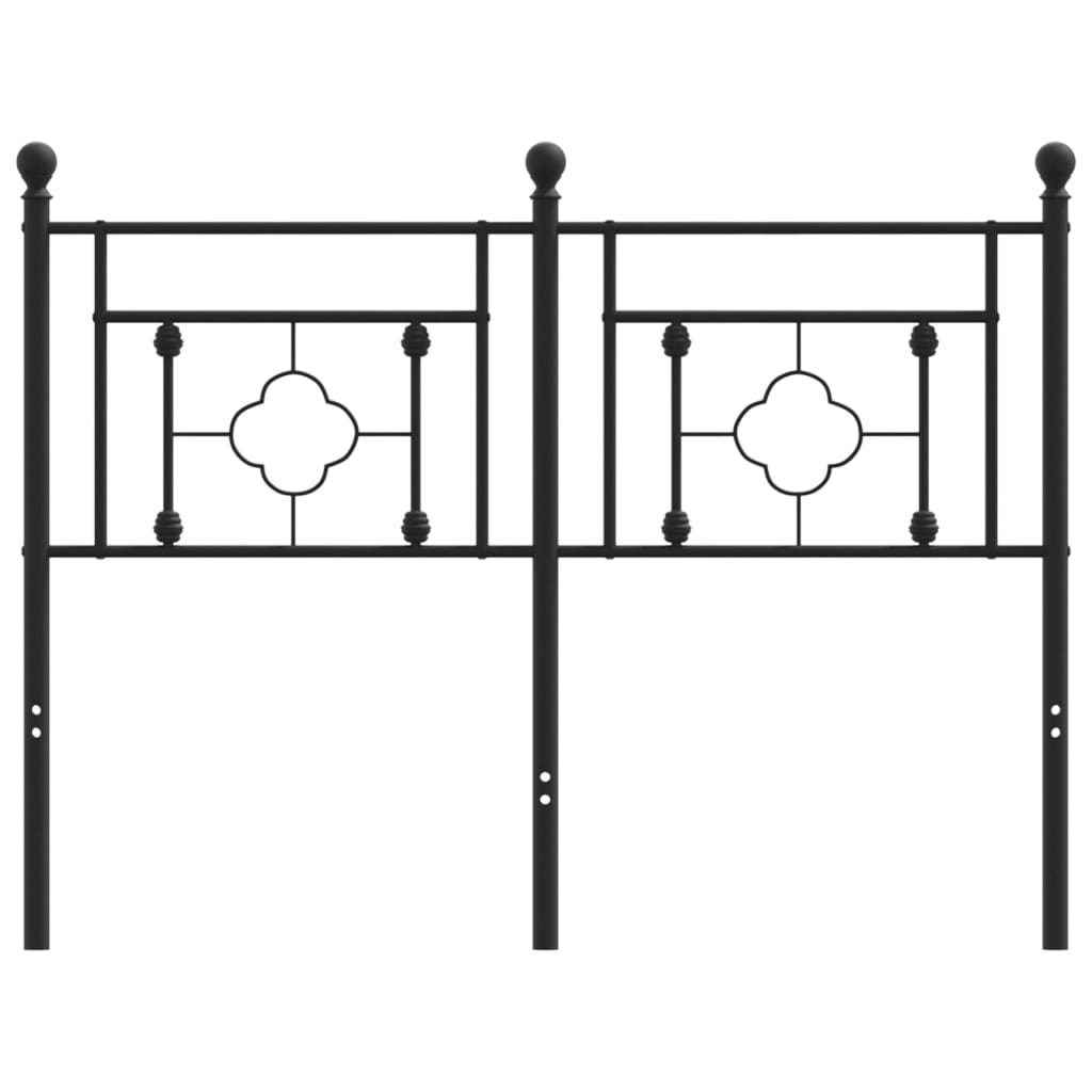 vidaXL Hoofdbord 120 cm metaal zwart afbeelding