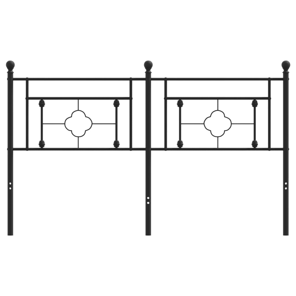 vidaXL Hoofdbord 160 cm metaal zwart afbeelding