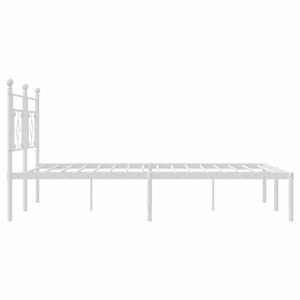 Kovový rám postele s čelem bílý 180 x 200 cm - obrázek 6