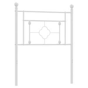 Kovové náhradní čelo postele bílé 75 cm - obrázek 5