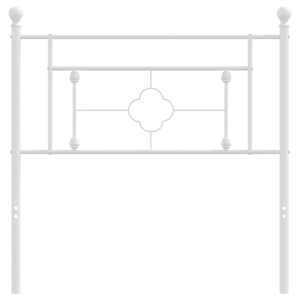 Kovové náhradní čelo postele bílé 100 cm - obrázek 3
