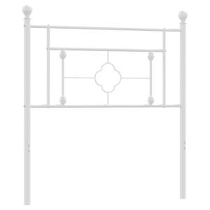 Kovové náhradní čelo postele bílé 100 cm - obrázek 5