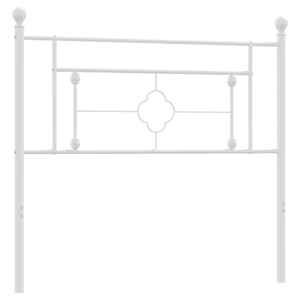 Kovové náhradní čelo postele bílé 107 cm - obrázek 2